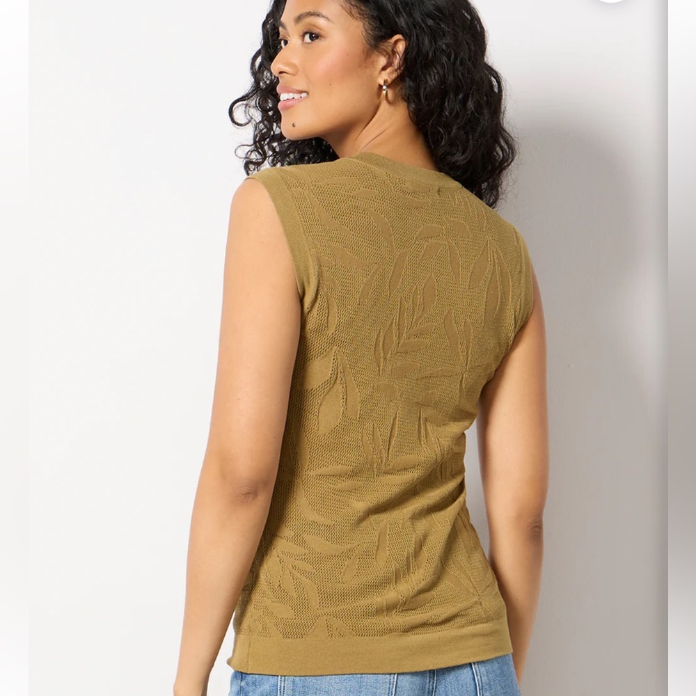 NWT-Zsupply  tibi mesh tank olive green size M - Picture 8 of 9